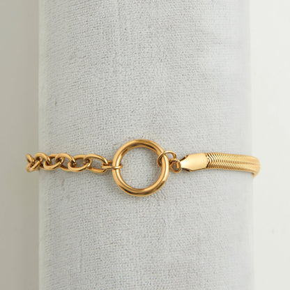 Narelle Waterproof Cable &  Snake Chain Bracelet