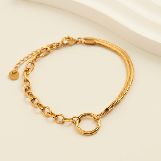 Narelle Waterproof Cable &  Snake Chain Bracelet