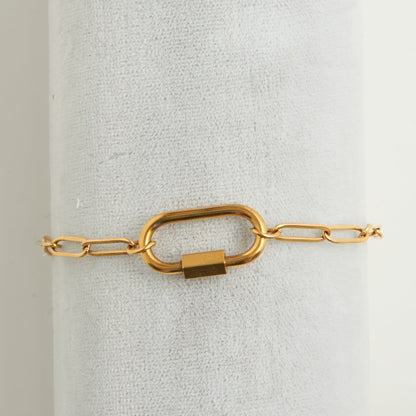Narelle Waterproof Paperclip Chain Carabiner Bracelet