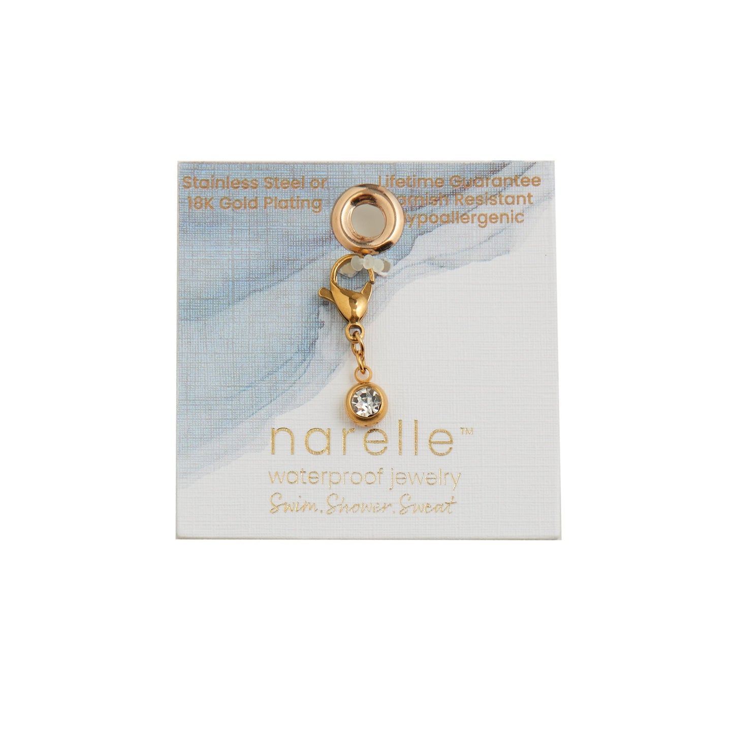 Narelle Waterproof Cubic Zirconia Drop Charm