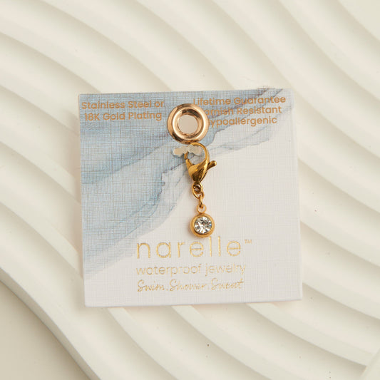 Narelle Waterproof Cubic Zirconia Drop Charm