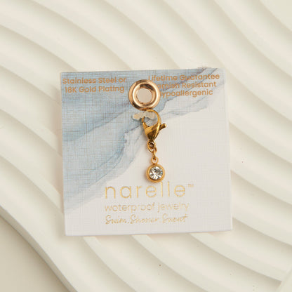 Narelle Waterproof Cubic Zirconia Drop Charm