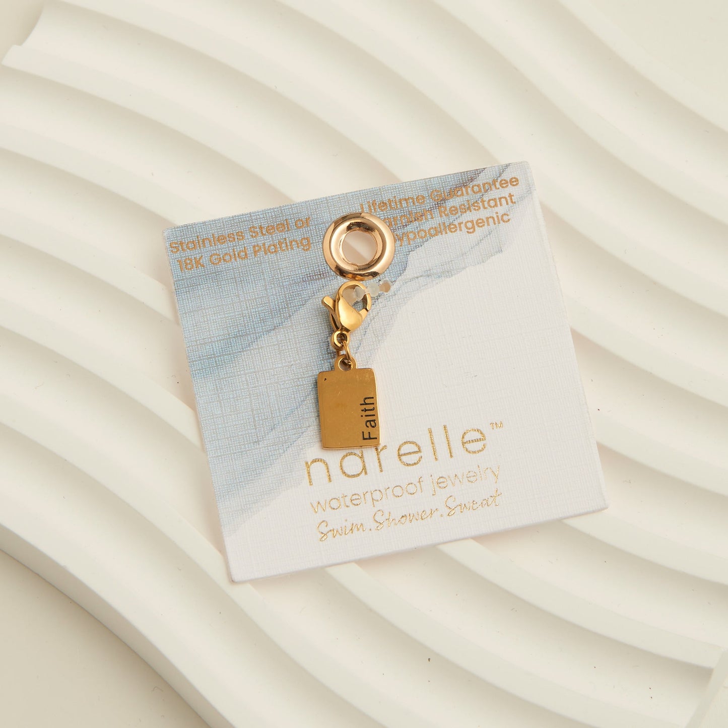 Narelle Waterproof Faith Tag Charm
