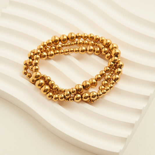 Narelle Waterproof Stretch Graduated Ball Bracelet Set