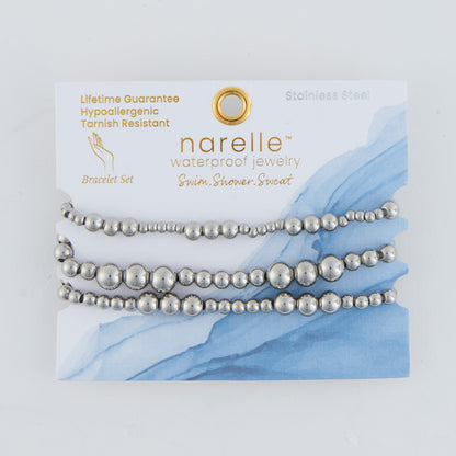 Narelle Waterproof Stretch Graduated Ball Bracelet Set