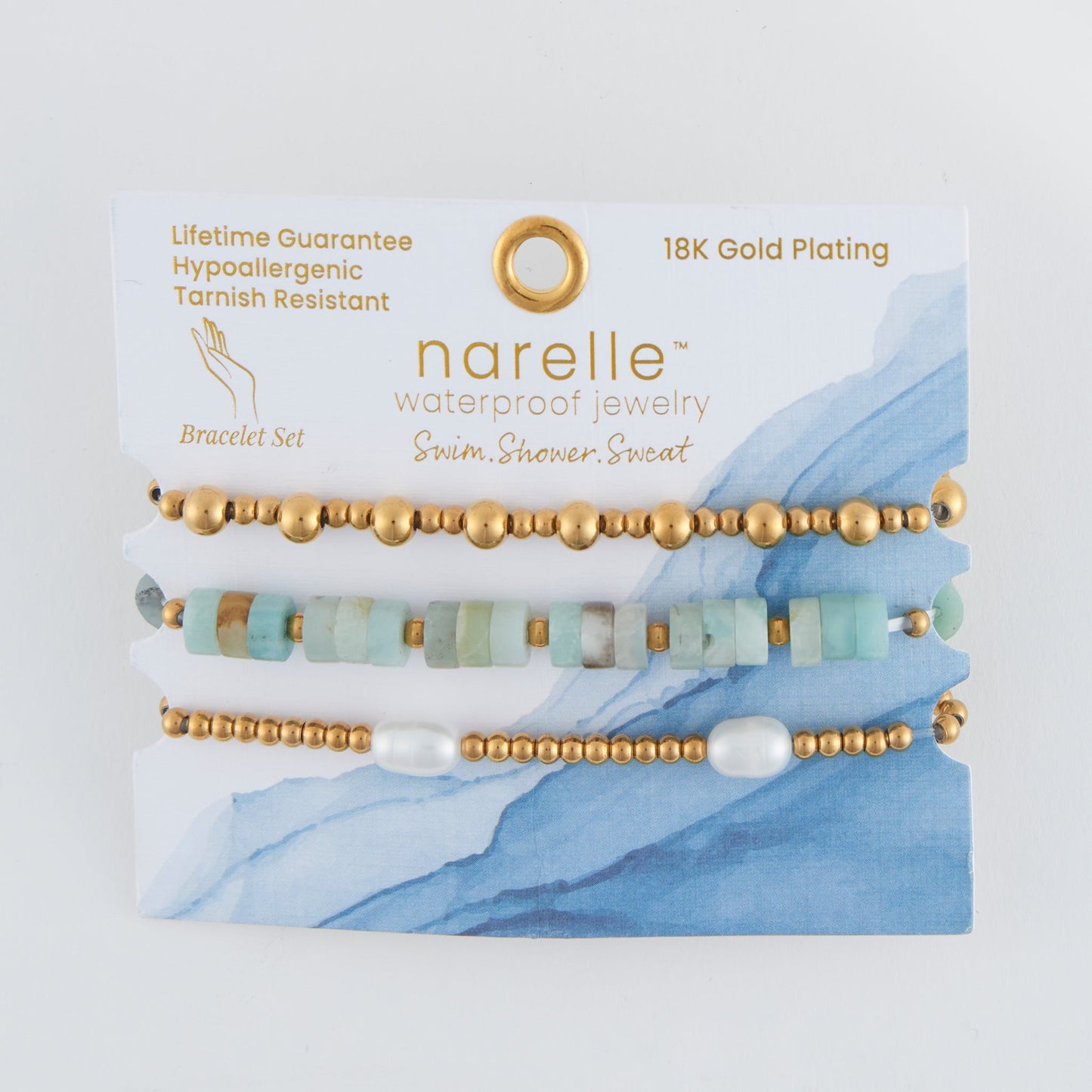 Narelle Waterproof Pearl Bracelet Set