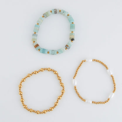 Narelle Waterproof Pearl Bracelet Set