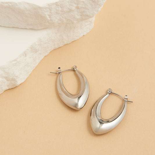 Narelle Waterproof Oval Pointed Earrings