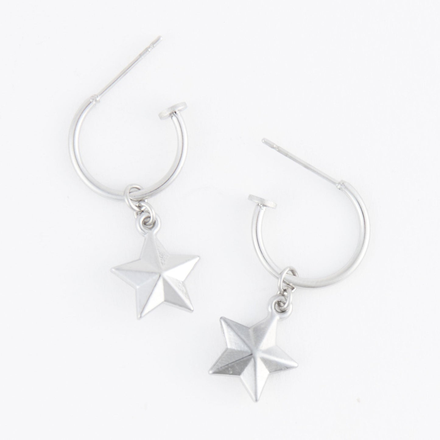 Narelle Waterproof Star Charm C Hoop Earrings