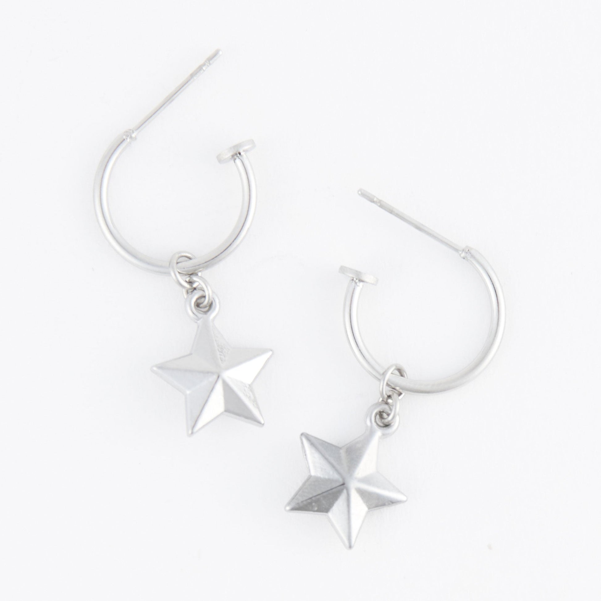 Narelle Waterproof Star Charm C Hoop Earrings