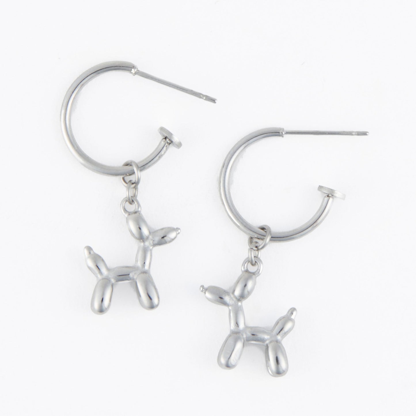 Narelle Waterproof Dog Charm C Hoop Earrings