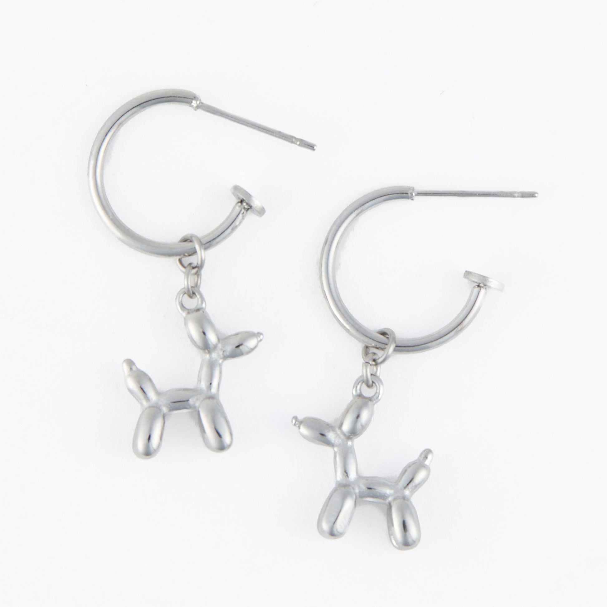 Narelle Waterproof Dog Charm C Hoop Earrings