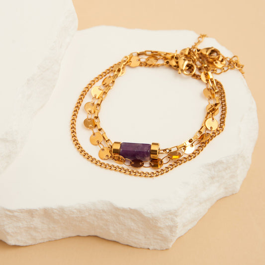 Narelle Waterproof Genuine Stone Bracelet Set