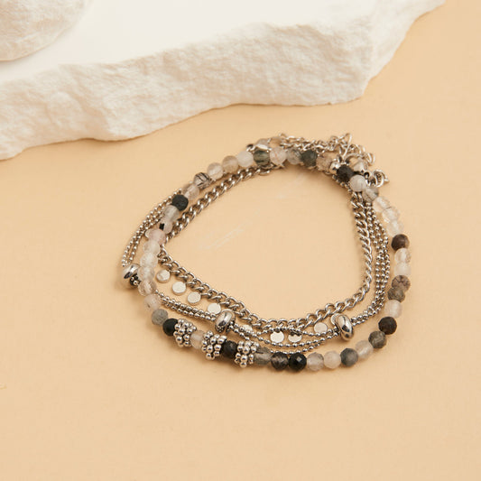 Narelle Waterproof Beaded Chain Bracelet Set