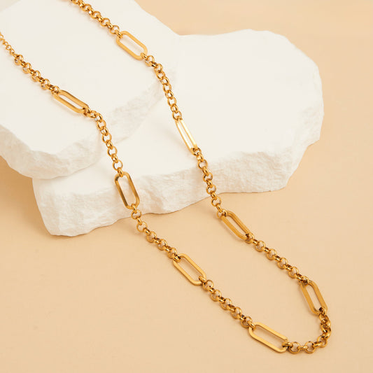 Narelle Waterproof Rolo Link Bar Station Necklace