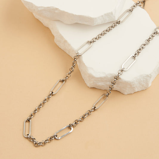 Narelle Waterproof Rolo Link Bar Station Necklace