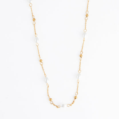 Narelle Waterproof Pearl and Bead Station Necklace