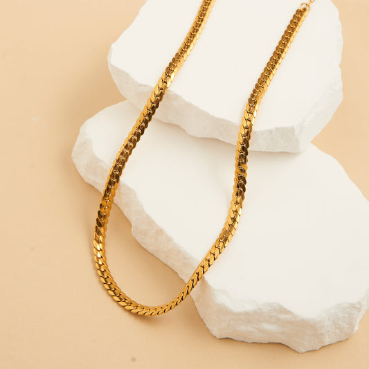 Narelle Waterproof Herringbone Chain Necklace