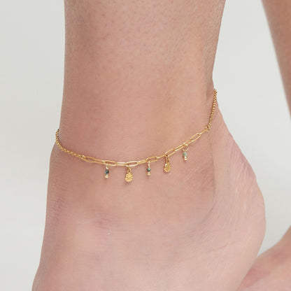 Narelle Waterproof Beaded Charm Anklet