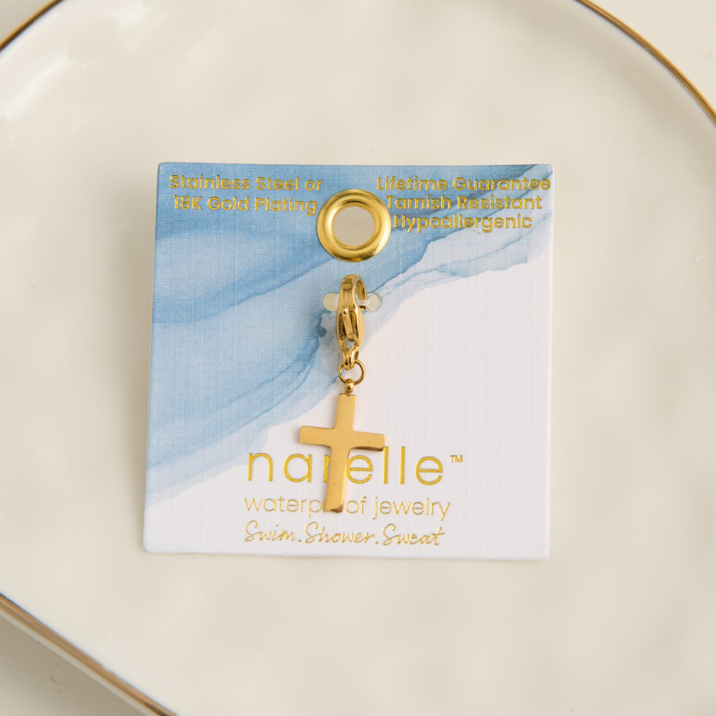 Narelle Waterproof Cross Charm