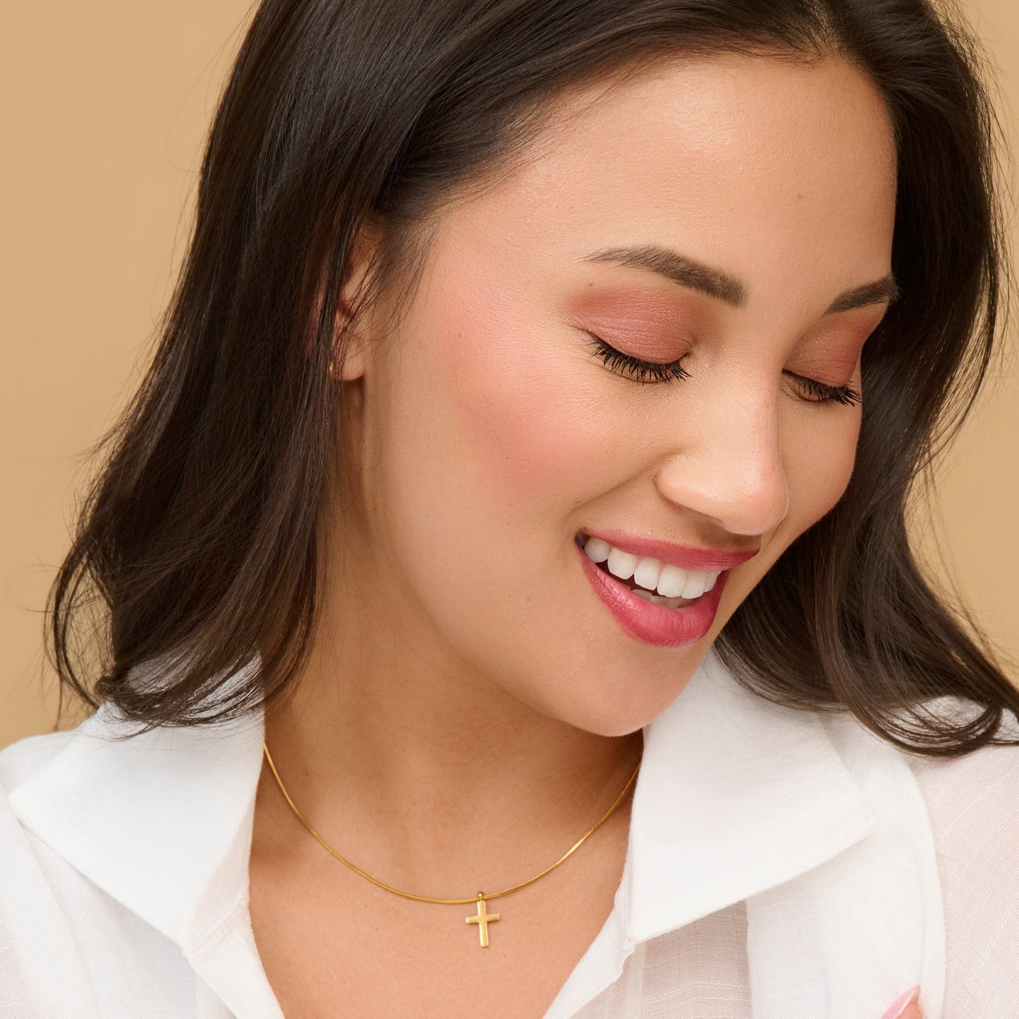 Narelle Waterproof Dainty Cross Charm Necklace