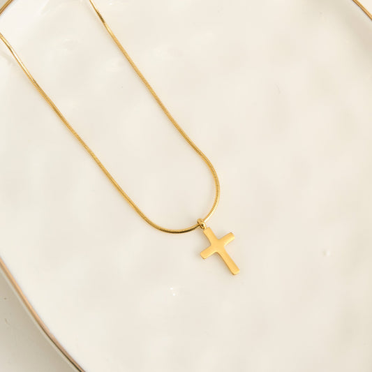 Narelle Waterproof Dainty Cross Charm Necklace