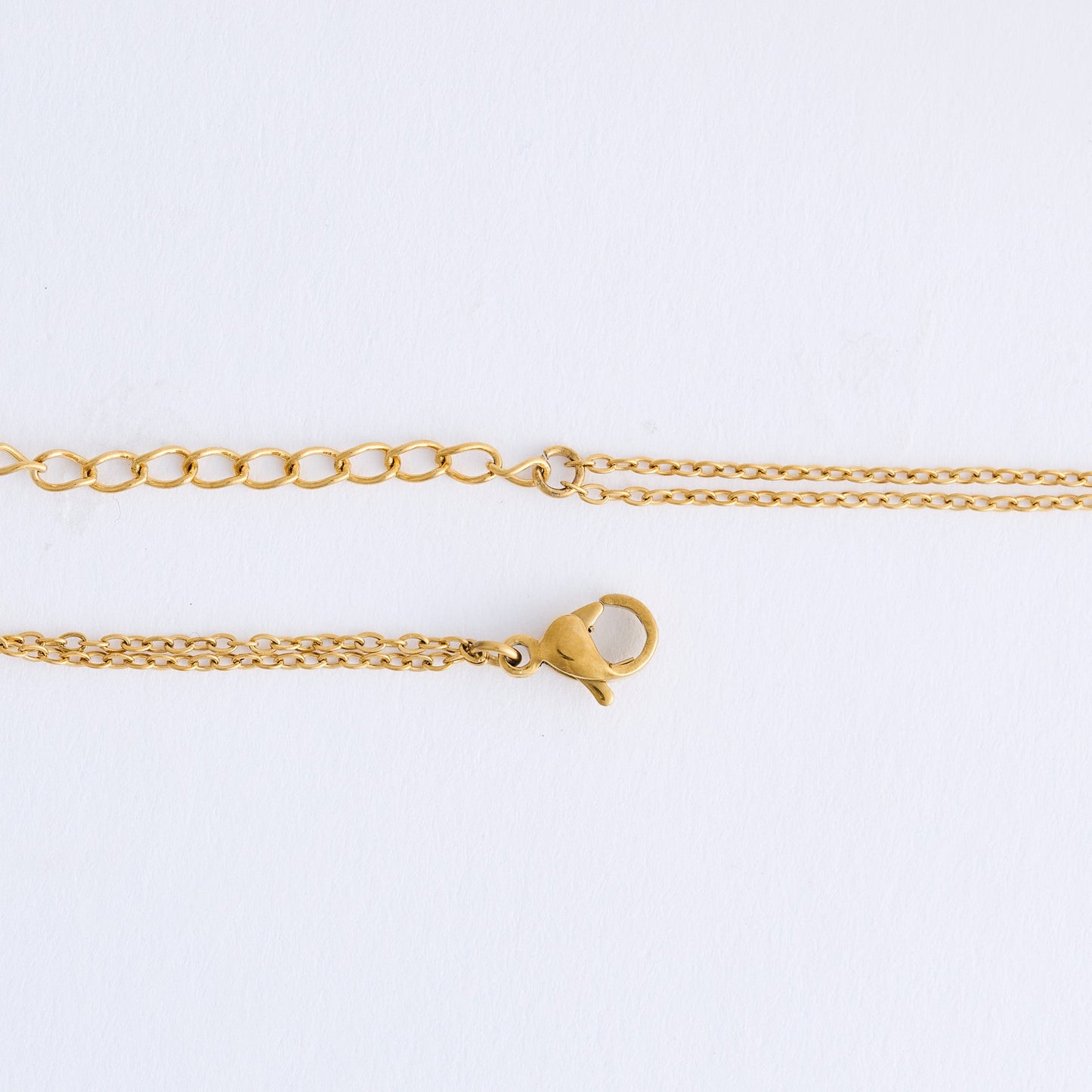 Narelle Waterproof Dainty Double Row Cross Charm Necklace