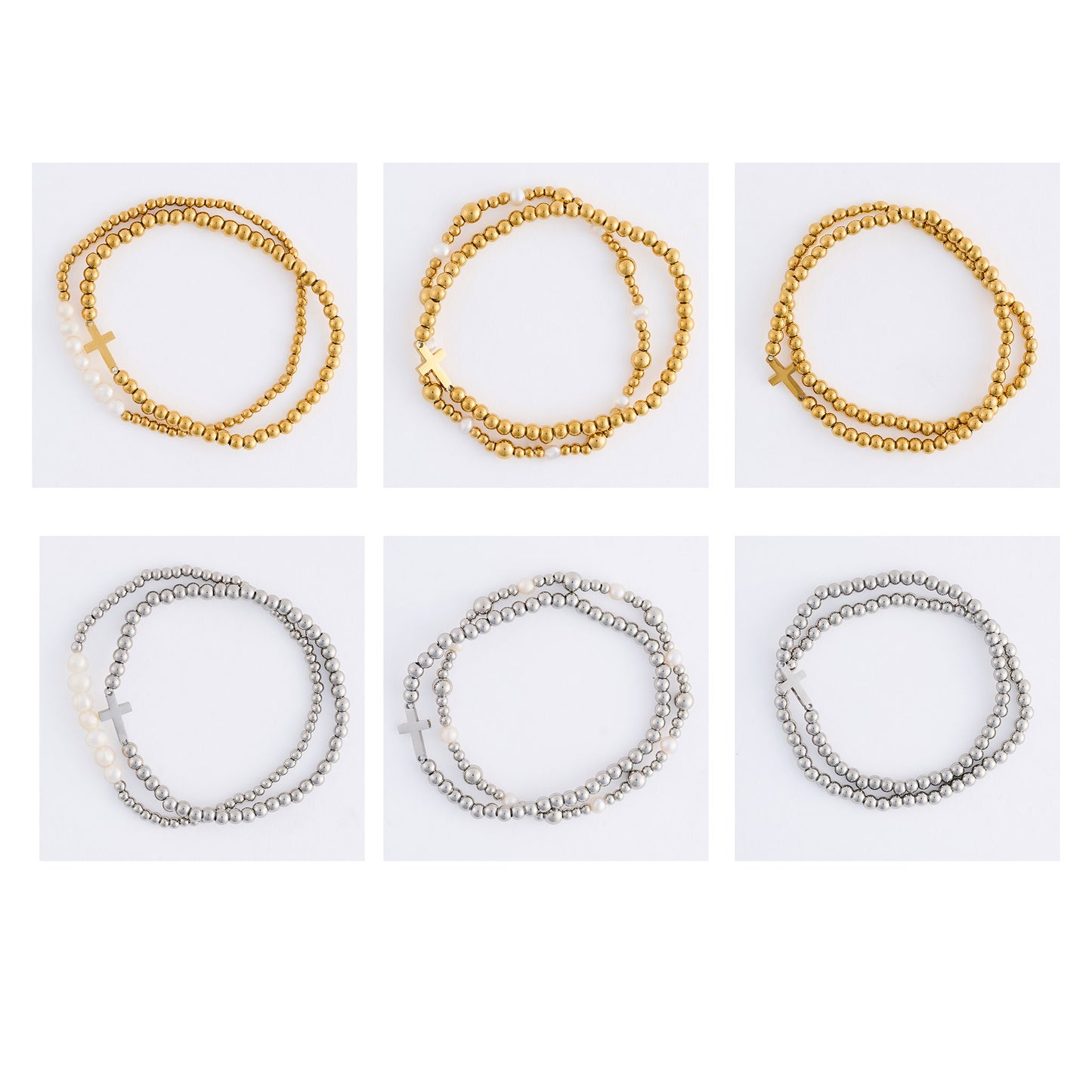 12 Piece Narelle Waterproof Cross Stretch Bracelet Set Assortment