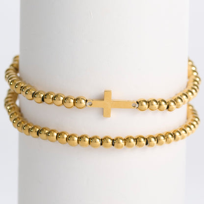 Narelle Waterproof Cross Stretch Bracelet Set