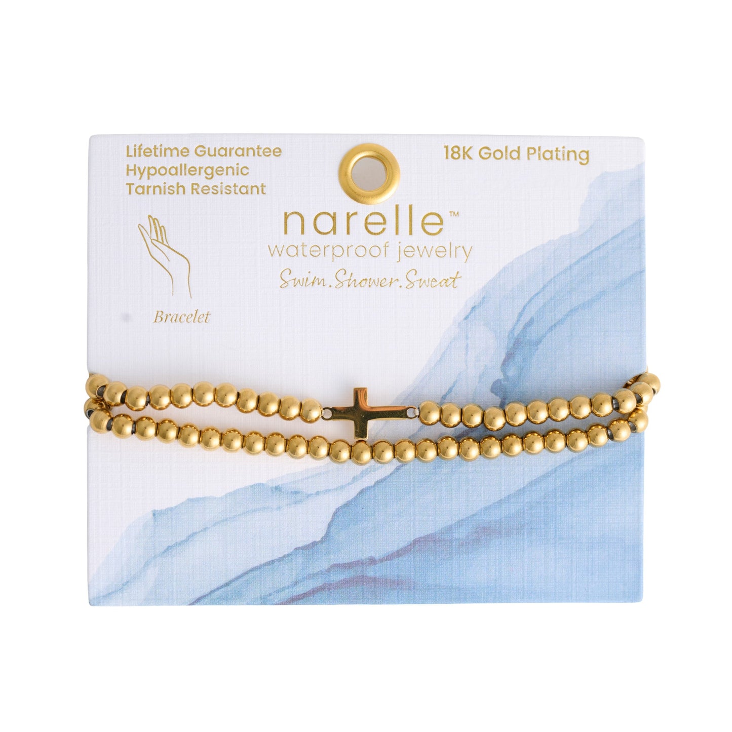 Narelle Waterproof Cross Stretch Bracelet Set