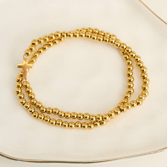 Narelle Waterproof Cross Stretch Bracelet Set