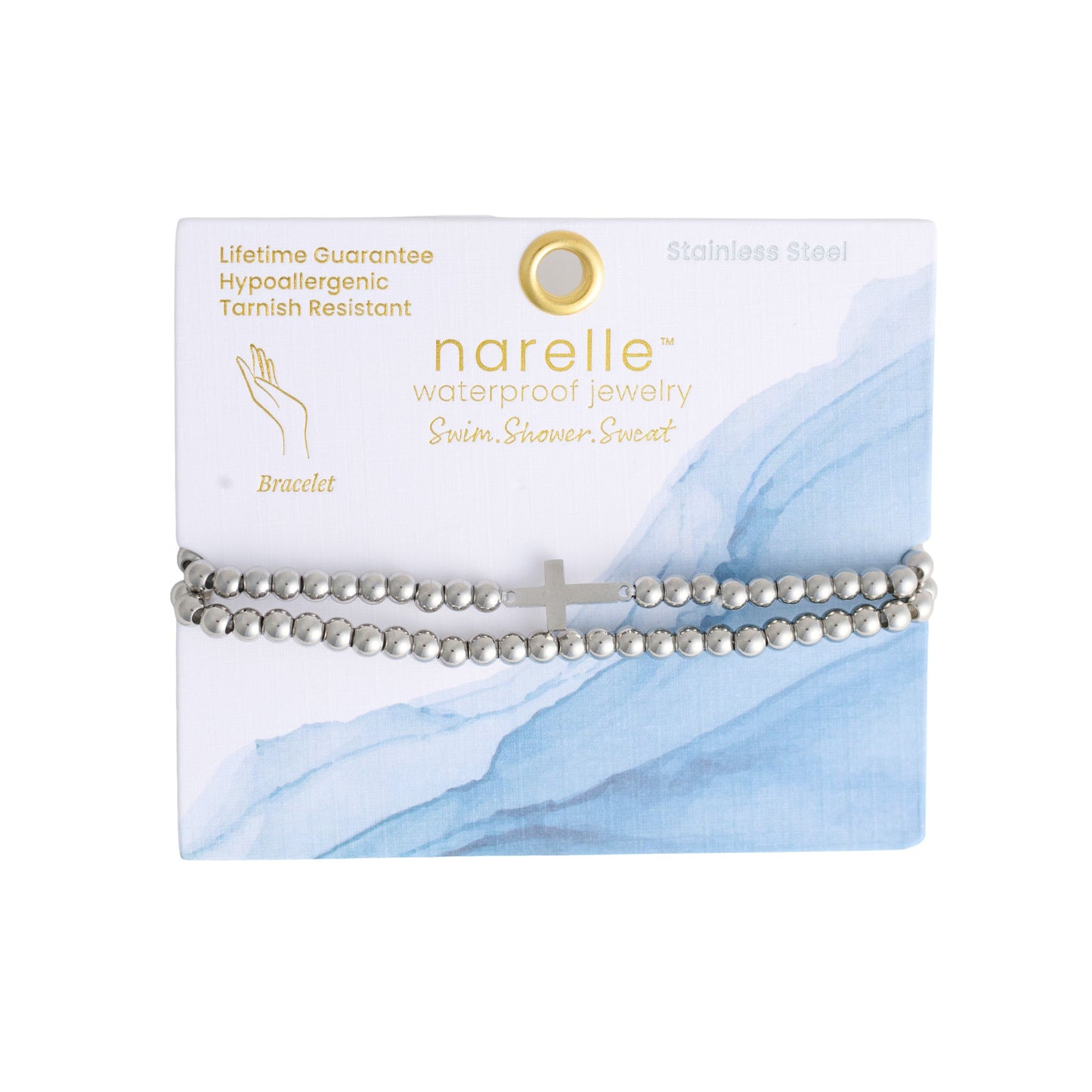 Narelle Waterproof Cross Stretch Bracelet Set