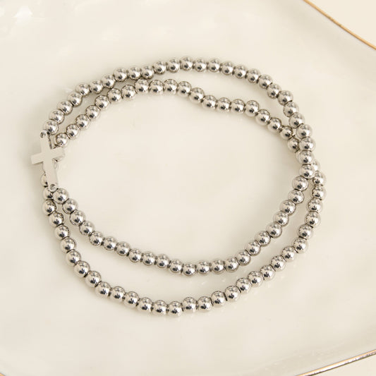 Narelle Waterproof Cross Stretch Bracelet Set