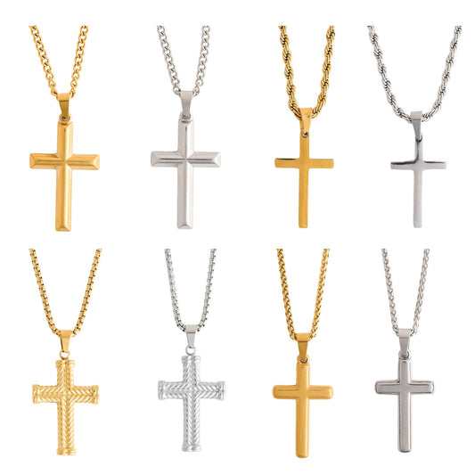 16 Piece Narelle Waterproof Unisex Cross Necklace Assortment