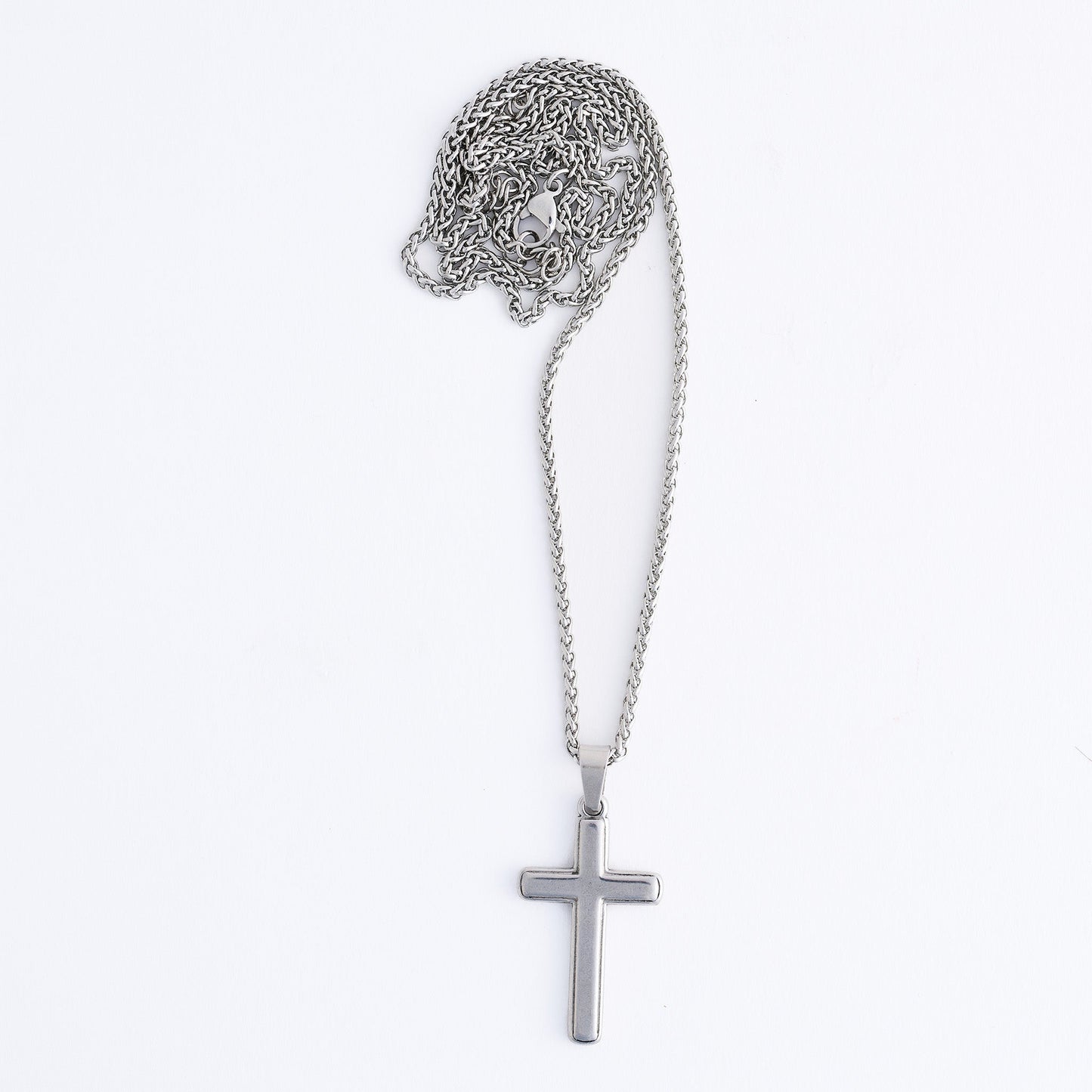 Narelle Waterproof Unisex Wheat Chain Cross Necklace