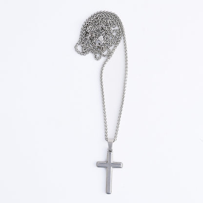 Narelle Waterproof Unisex Wheat Chain Cross Necklace