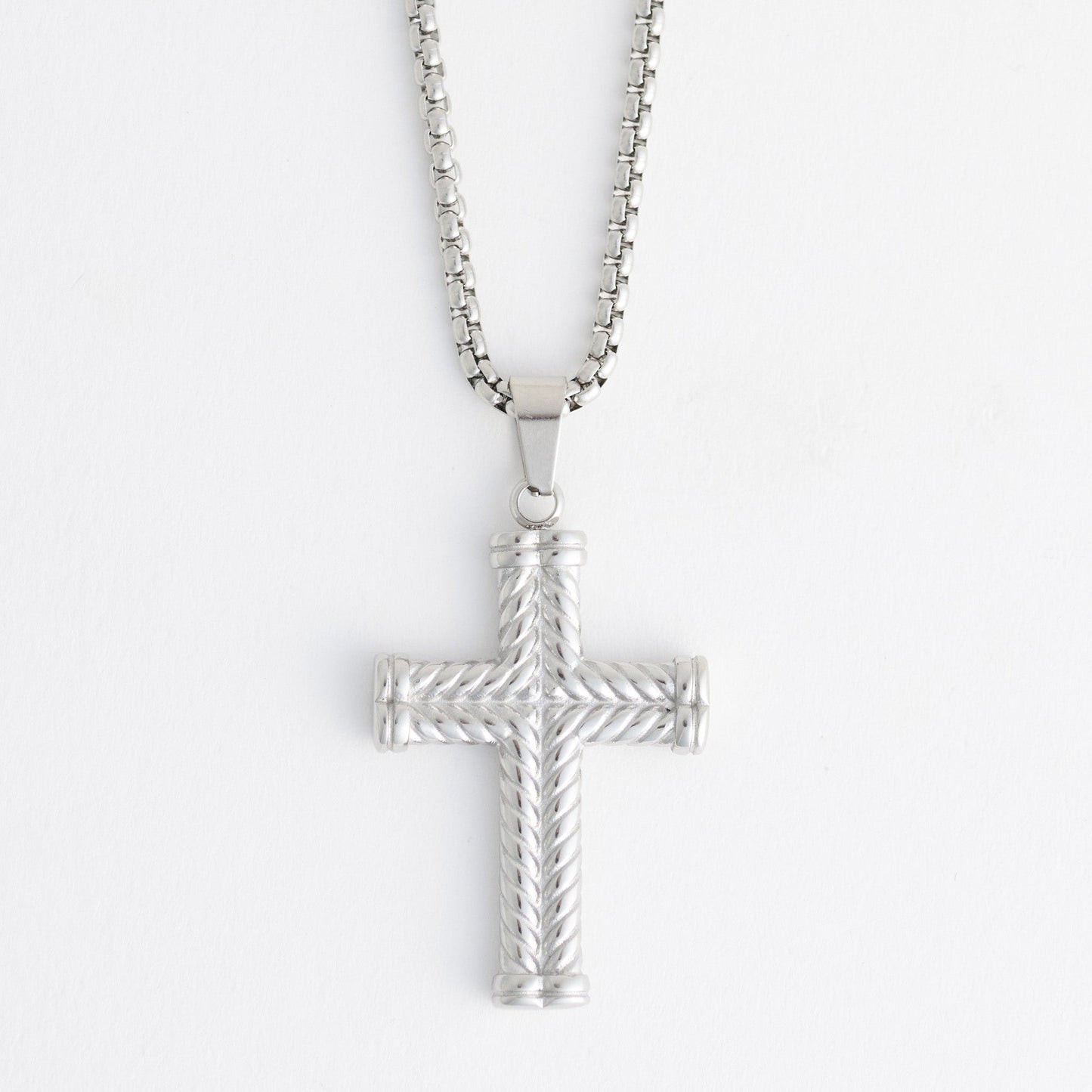 Narelle Waterproof Unisex Box Chain Cross Necklace