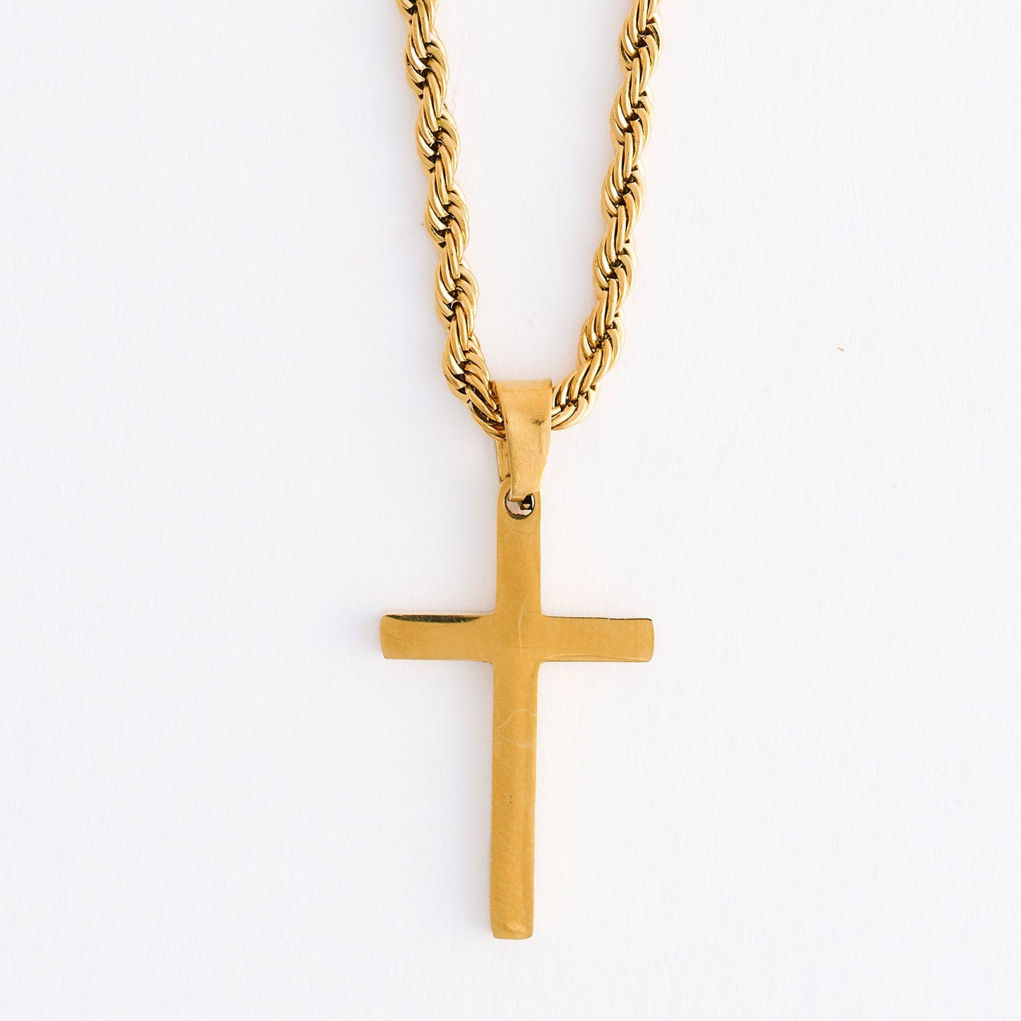 Narelle Waterproof Unisex Rope Chain Cross Necklace