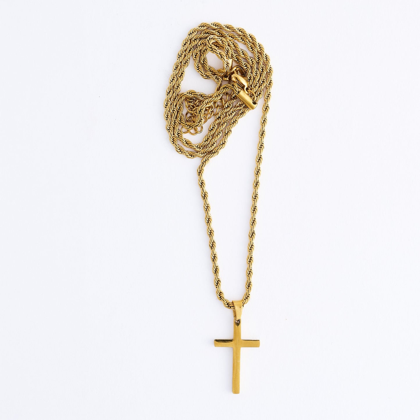 Narelle Waterproof Unisex Rope Chain Cross Necklace