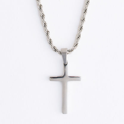 Narelle Waterproof Unisex Rope Chain Cross Necklace