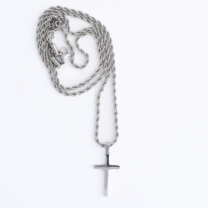 Narelle Waterproof Unisex Rope Chain Cross Necklace