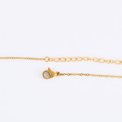 Narelle Waterproof Genuine Malachite Dainty Bar Necklace