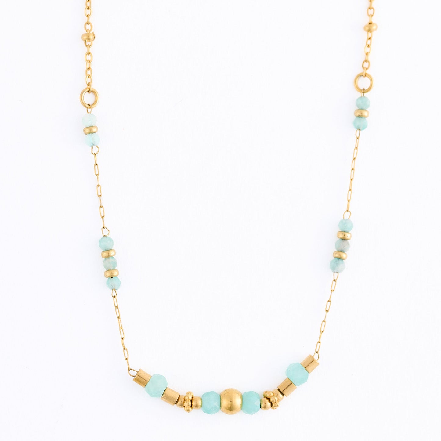 Narelle Waterproof Genuine Green Aventurine Dainty Necklace