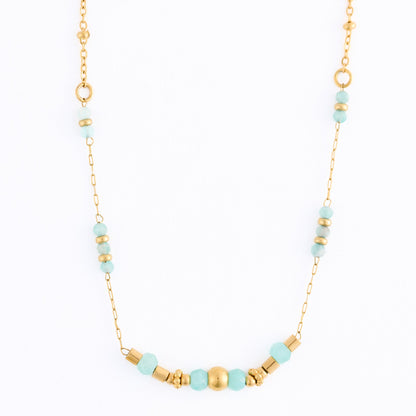 Narelle Waterproof Genuine Green Aventurine Dainty Necklace