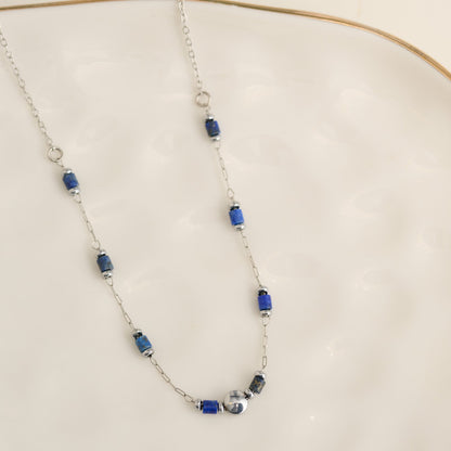 Narelle Waterproof Genuine Lapis Lazuli Dainty Necklace