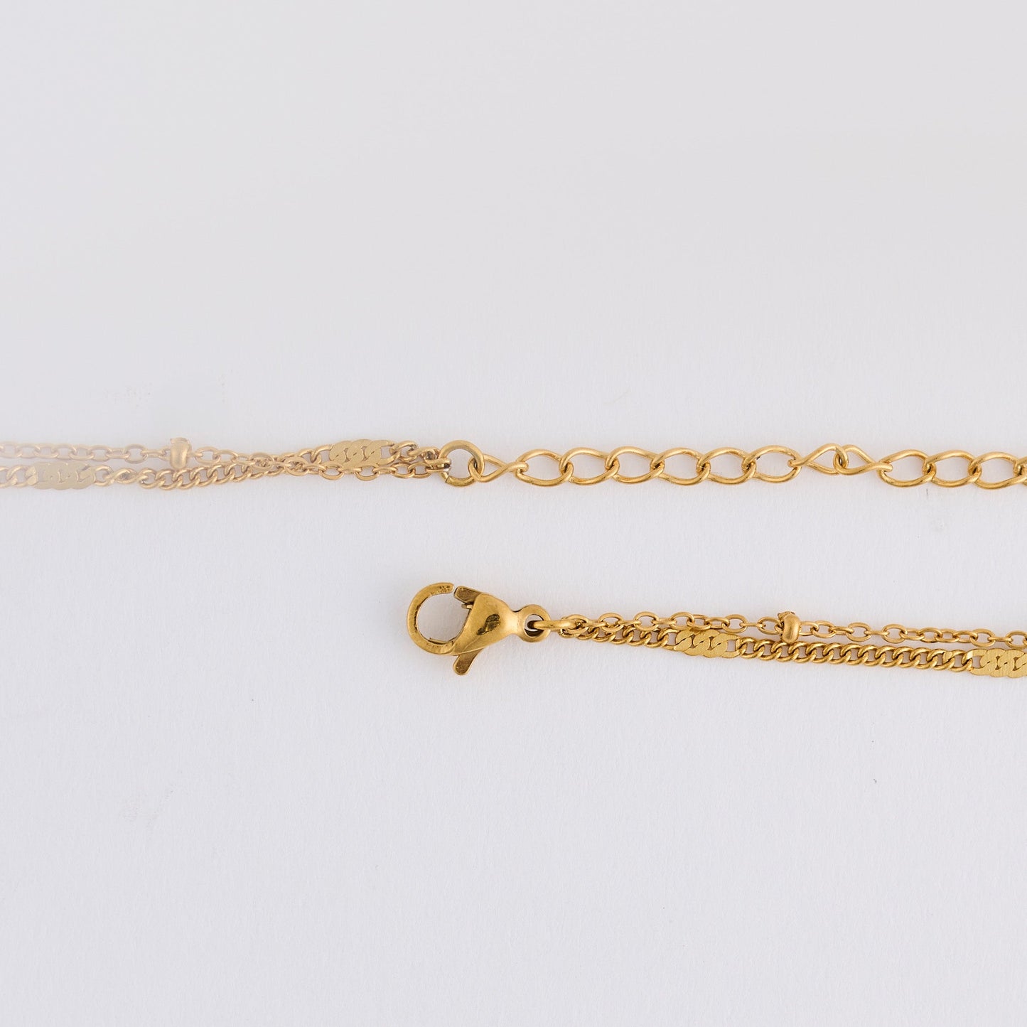 Narelle Waterproof Genuine Amethyst Dainty Double Row Necklace