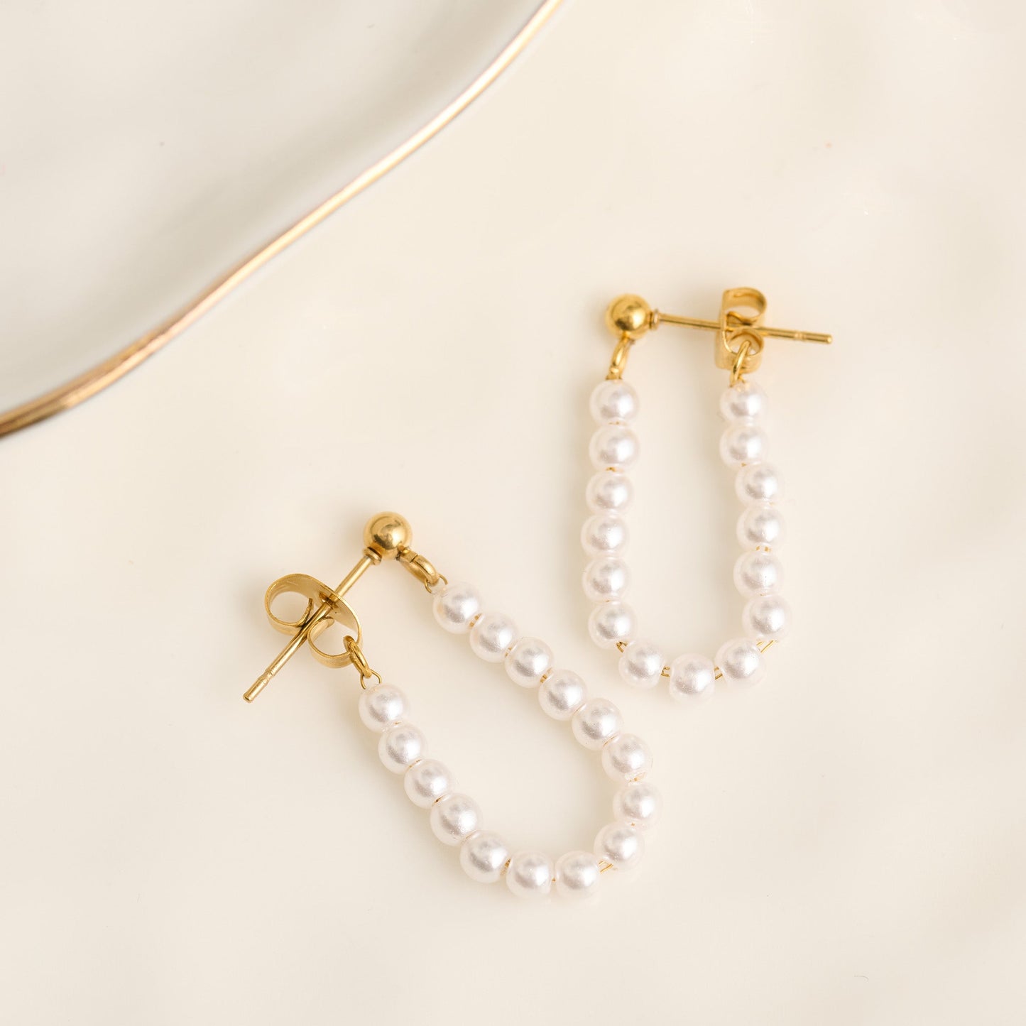 Narelle Waterproof Genuine Freshwater Pearl Dangle Earrings
