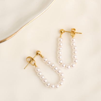 Narelle Waterproof Genuine Freshwater Pearl Dangle Earrings