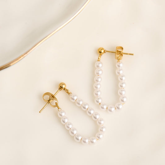 Narelle Waterproof Genuine Freshwater Pearl Dangle Earrings