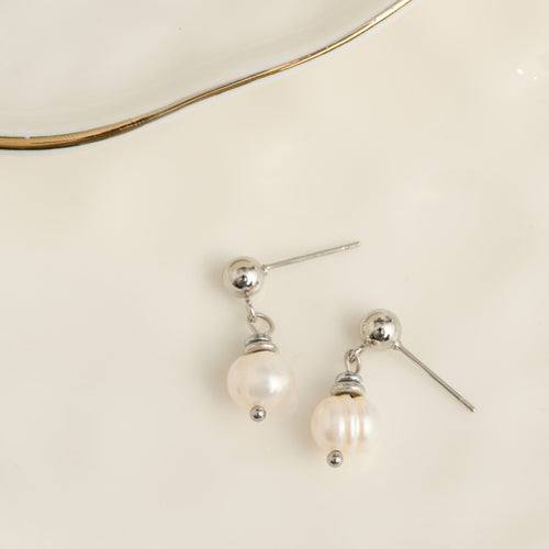 Narelle Waterproof Genuine Freshwater Pearl Drop Earrings